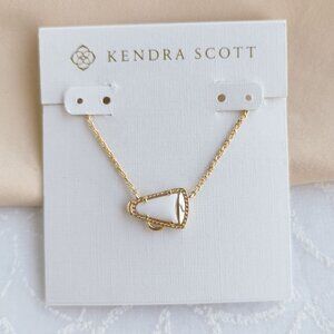 Kendra Scott Cheer Pendant Necklace, Gold White Mother-of-Pearl